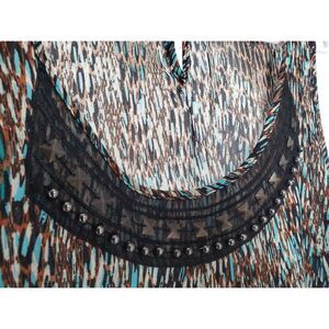 Notations Womens Size‎ S Tank Top Blouse Studded Beaded Sleeveless Casual